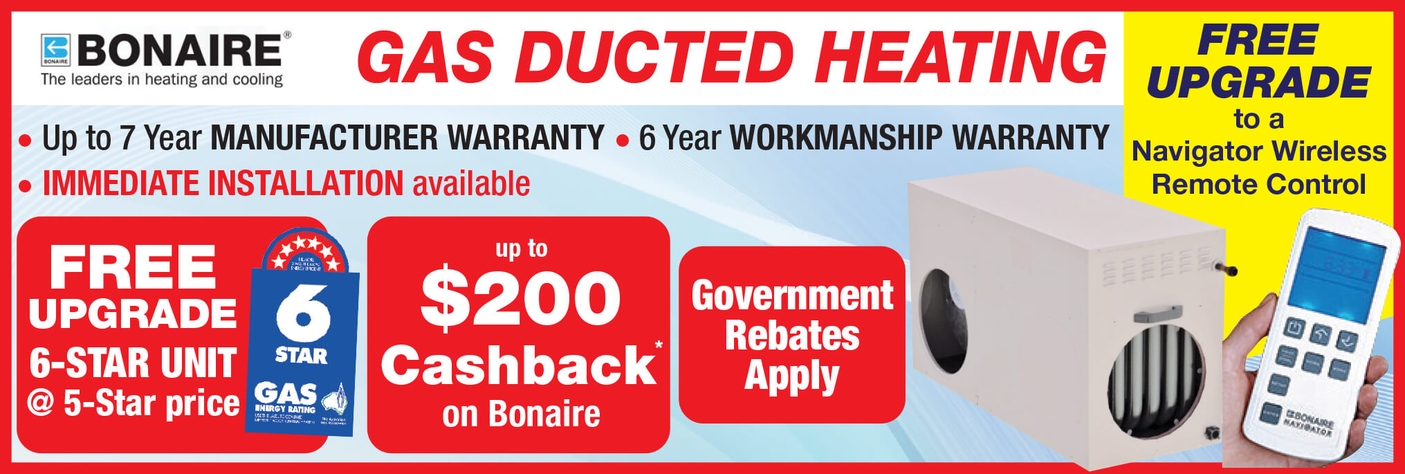 Print Gas Ducted Heating Replacement Offer
