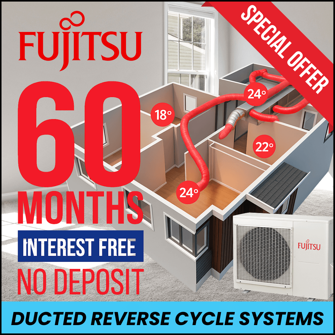 Dale Air - 60 Months Interest Free copy Fujitsu Ducted Reverse Cycle 60 months interest free offer