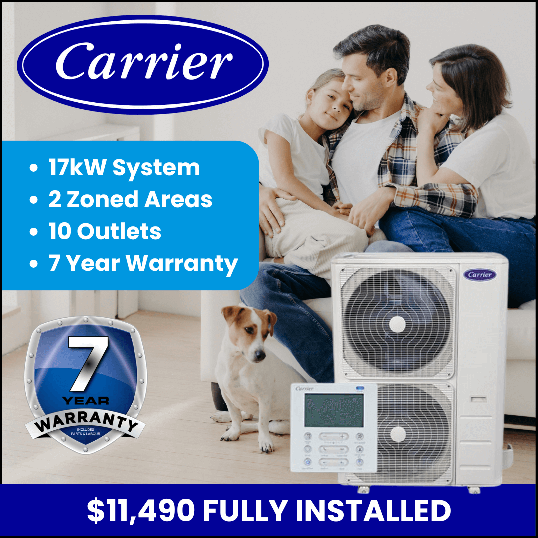 Carrier 17kW Ducted Reverse Cycle System Special Offer