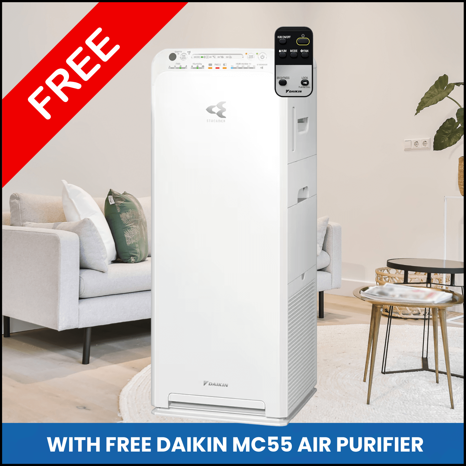 Free Daikin MC55 Air Purifier with every ducted reverse cycle system sold