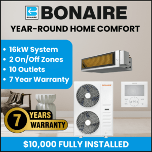 Bonaire 16kw ducted reverse cycle system special offer