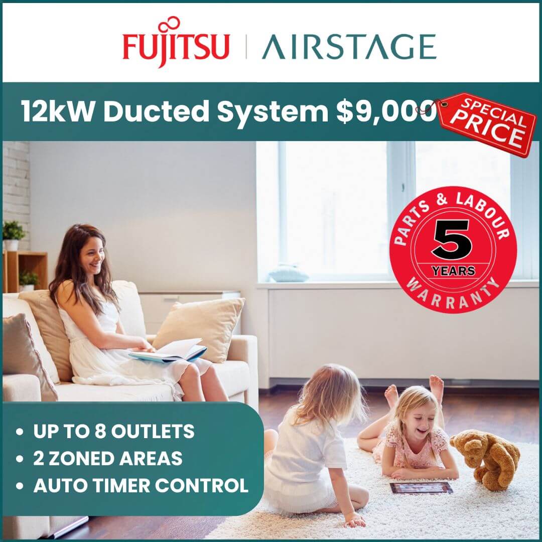 Fujitsu 12kW ducted reverse cycle system special