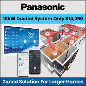 Panasonic 18kW ducted reverse cycle solution for larger Melbourne homes