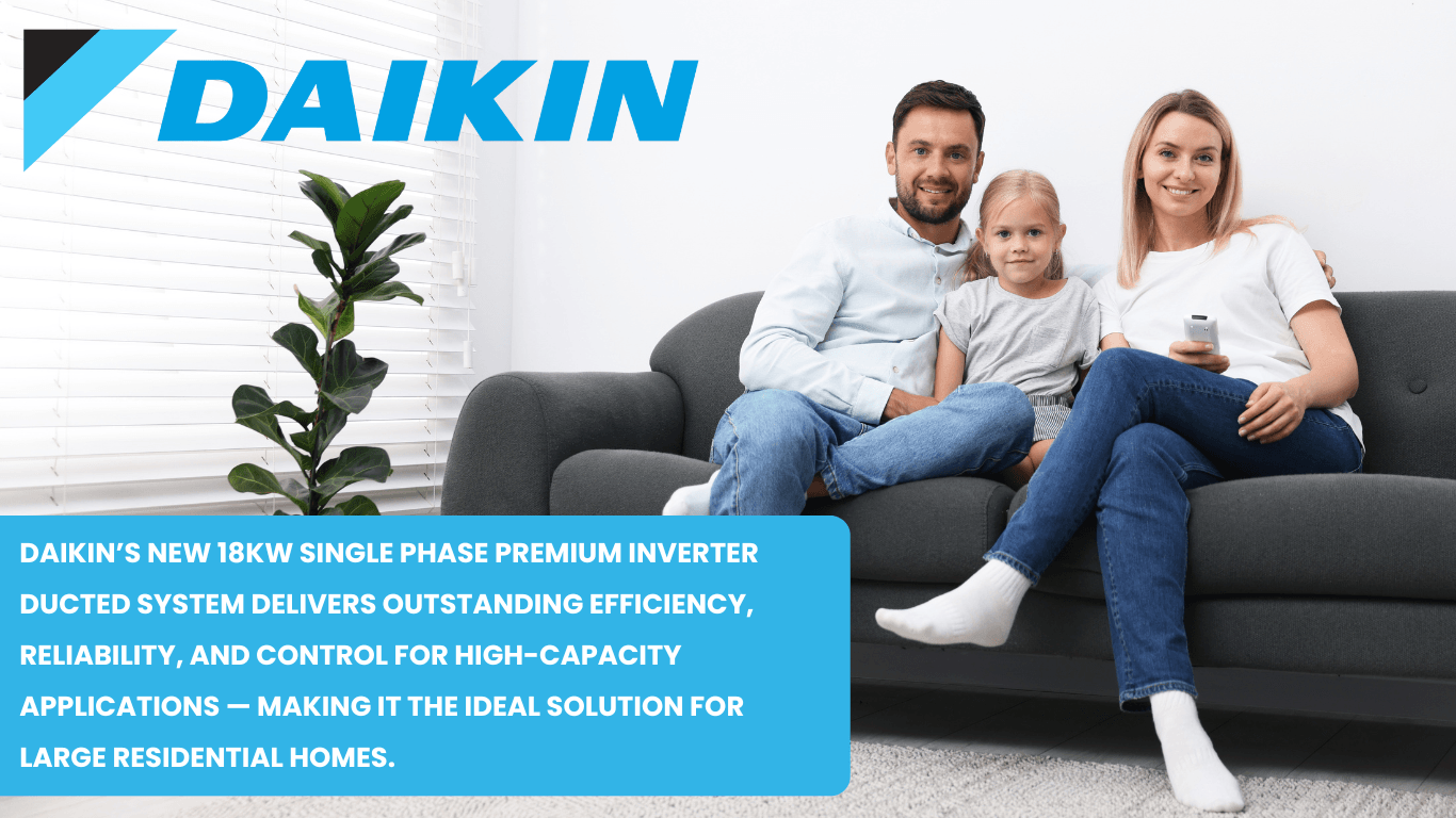 Daikin 18kw ducted reverse cycle system