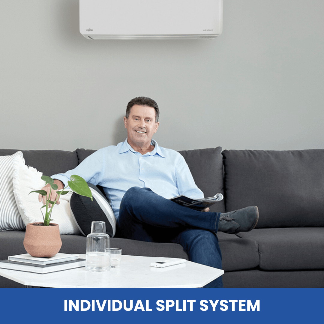 Fujitsu split system installation for Melbourne Homes