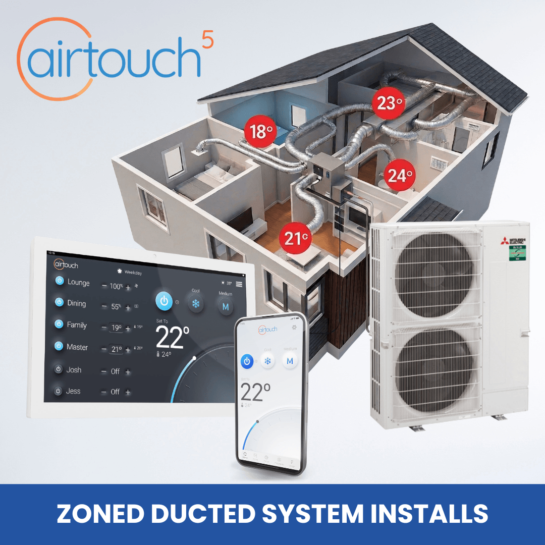 Mitsubishi Ducted Reverse Cycle System Installation Melbourne