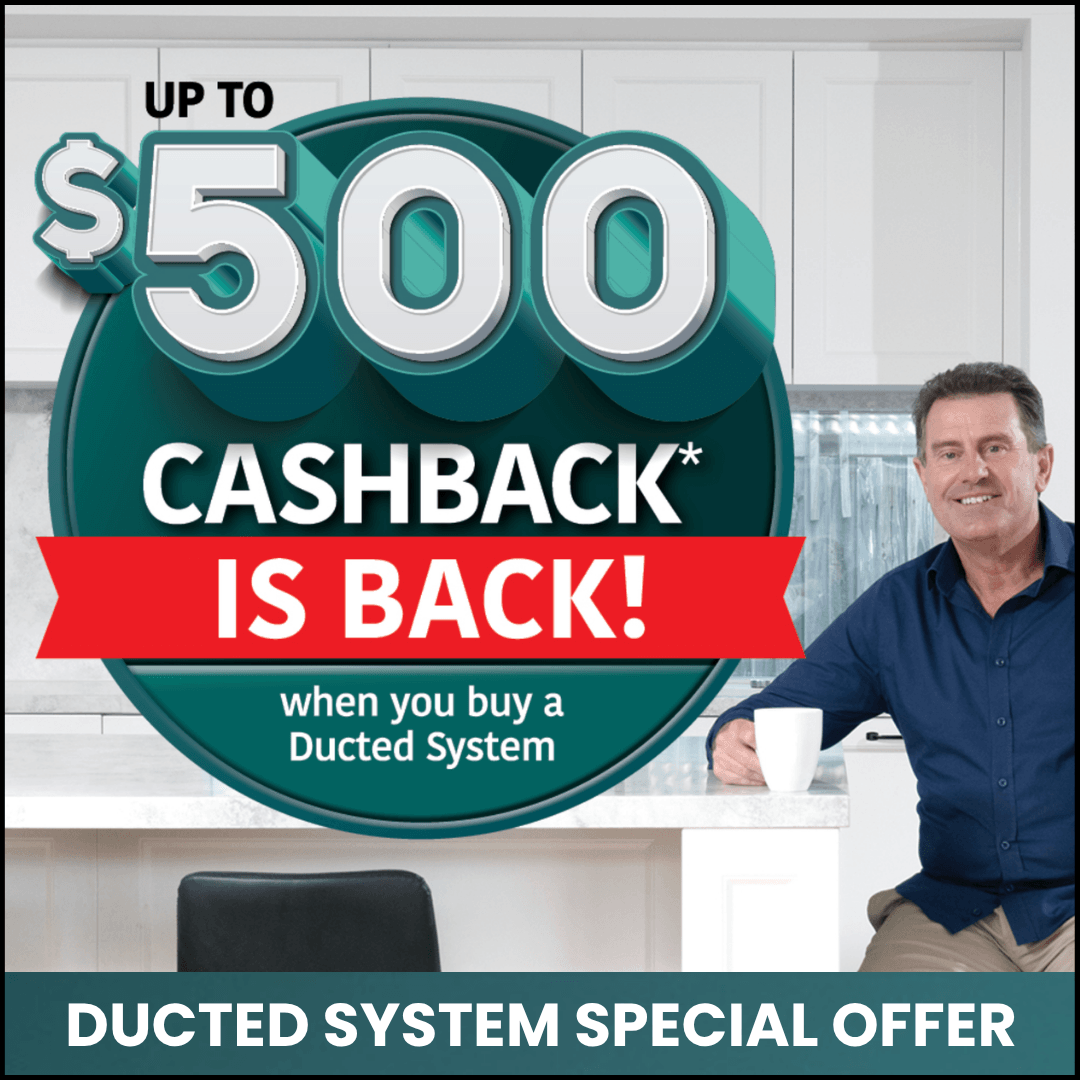 Fujitsu $500 cashback offer for ducted reverse cycle systems melbourne
